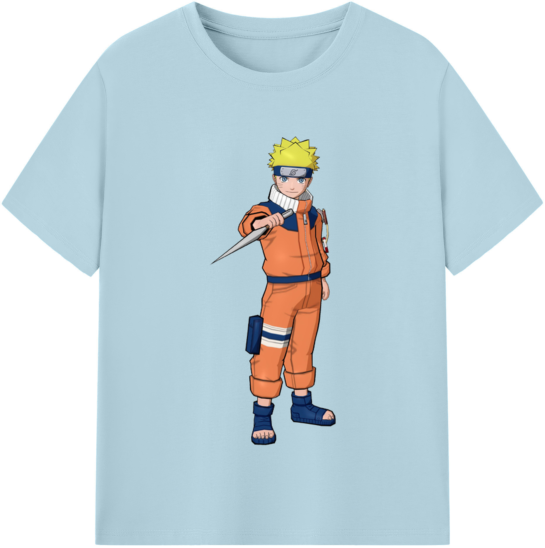 （画像用） NARUTO -ナルト- うずまき ナルト Uzumaki Naruto 綿100％半袖Tシャツ（フロントプリント）